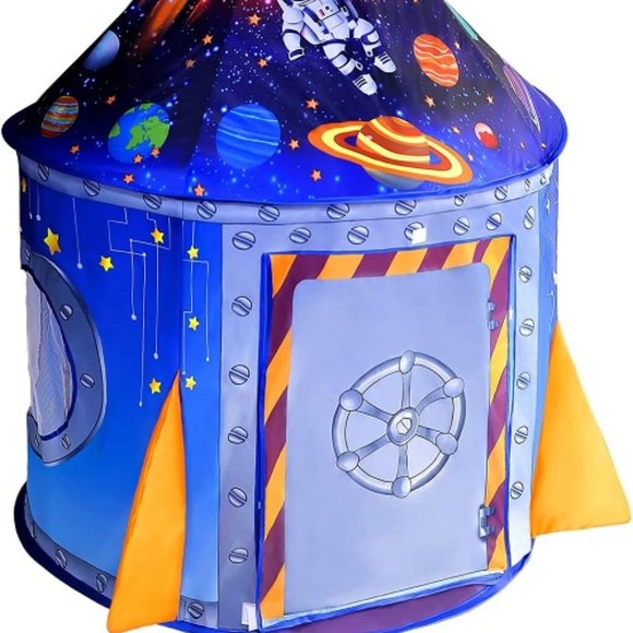 ROCKET SHIP PLAYHOUSE TENT Spaceship Boy Girl Toddler Kid 2+ Gift Astronaut NEW - Picture 2 of 6